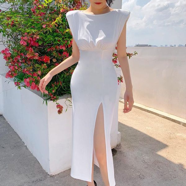 casual dresses women dress summer padded shoulde french style fashion sleeveless solid o neck ankle-length side split basic women's, Black;gray
casual dresses women dress summer padded shoulde french style fashion sleeveless solid o neck ankle-length side split basic women's, Black;gray