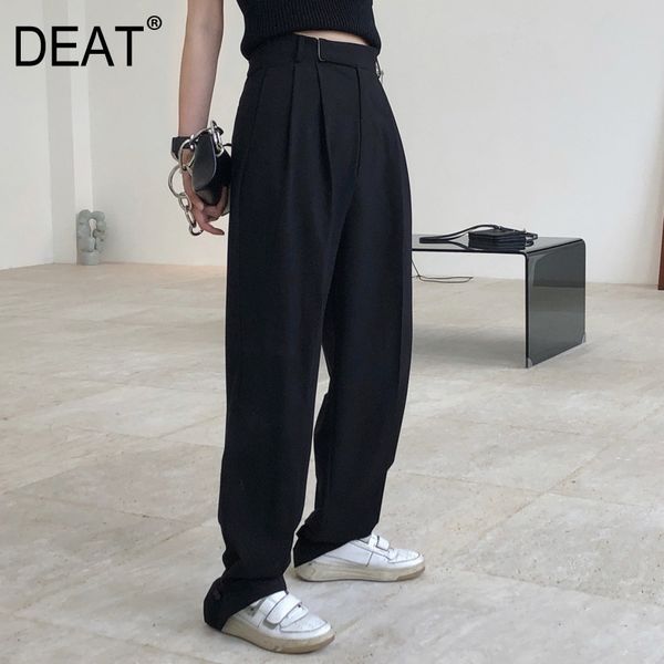 high waist button fly solid pockets wide leg trousers full length mall goth y2k clothes street spring gx356 210421, Black;white
high waist button fly solid pockets wide leg trousers full length mall goth y2k clothes street spring gx356 210421, Black;white