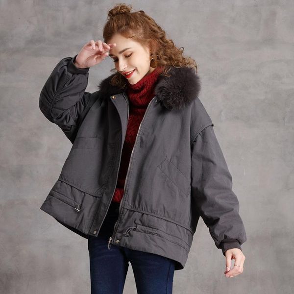 women's jackets women jacket winter padded casual zipper trench coat retro fur collar fashion solid outerwear coats cardgan, Black;brown
women's jackets women jacket winter padded casual zipper trench coat retro fur collar fashion solid outerwear coats cardgan, Black;brown