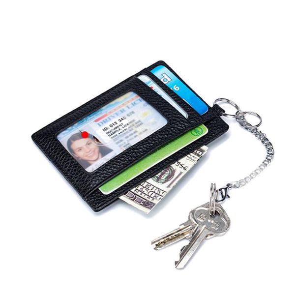card holders slim rfid holder genuine leather women id protect men thin front pocket wallet with key ring and po window, Brown;gray
card holders slim rfid holder genuine leather women id protect men thin front pocket wallet with key ring and po window, Brown;gray