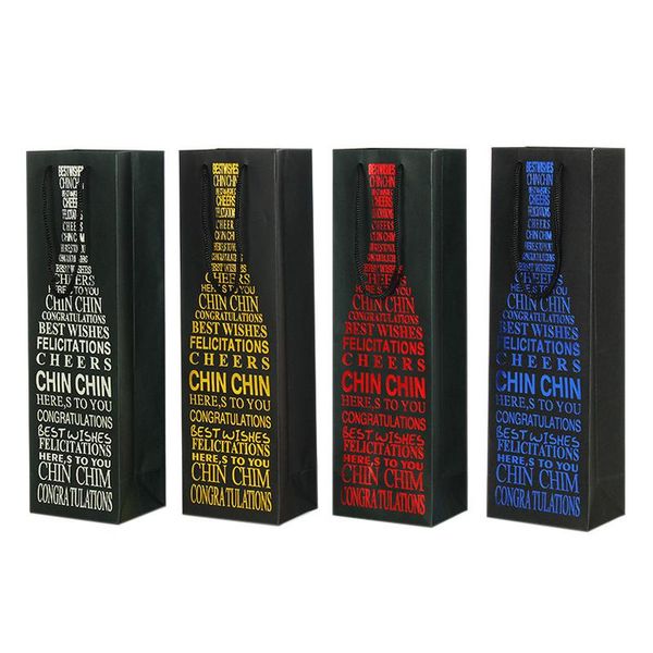 gift wrap 10pcs/lot black paper wine bottle bags blue silver -stamping champagne xmas carrier
gift wrap 10pcs/lot black paper wine bottle bags blue silver -stamping champagne xmas carrier