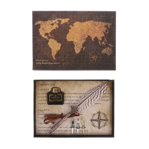 fountain pens l93a antique quill feather dip pen writing ink set stationery gift box
fountain pens l93a antique quill feather dip pen writing ink set stationery gift box