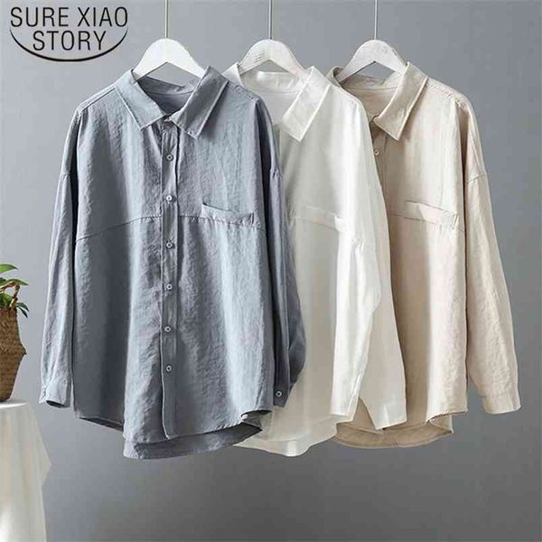 solid blusas femininas shirts for women mujer de moda long sleeve office button white blouse 6720 50 210506
solid blusas femininas shirts for women mujer de moda long sleeve office button white blouse 6720 50 210506