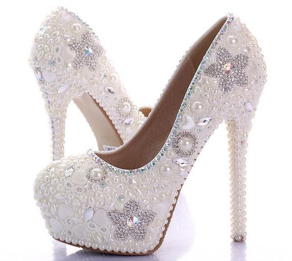luxury spring beautiful 14cm high heel platform wedding party shoes prom pumps sparkling ivory pearl bridal dress, Black
luxury spring beautiful 14cm high heel platform wedding party shoes prom pumps sparkling ivory pearl bridal dress, Black