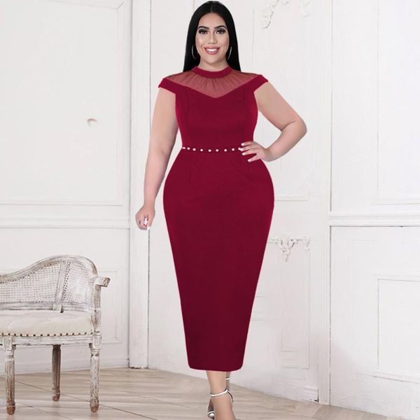 plus size dresses patchwork mesh beading zipper peplum bodycon ankle length cocktail dress for elegant lady party evening dinner, Black
plus size dresses patchwork mesh beading zipper peplum bodycon ankle length cocktail dress for elegant lady party evening dinner, Black