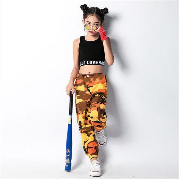 children jazz dance costume for girls hip hop street dancing costumes vest camouflage pants kids performance clothes, White
children jazz dance costume for girls hip hop street dancing costumes vest camouflage pants kids performance clothes, White