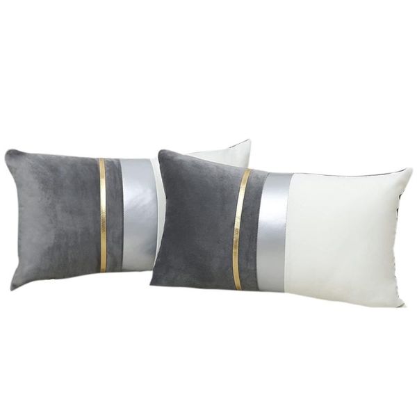 pillow case patchwork velvet lumbar cover with gold striped leather cushion for bedroom sofa decoration 2pcs
pillow case patchwork velvet lumbar cover with gold striped leather cushion for bedroom sofa decoration 2pcs