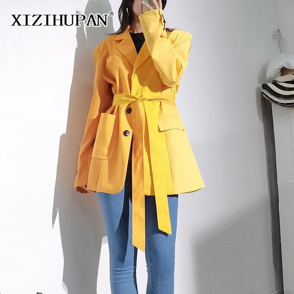 women's suits & blazers xizihupan yellow fold pleated coat notched long sleeve patchwork pockets gathered waist colorblock female blaze, White;black
women's suits & blazers xizihupan yellow fold pleated coat notched long sleeve patchwork pockets gathered waist colorblock female blaze, White;black