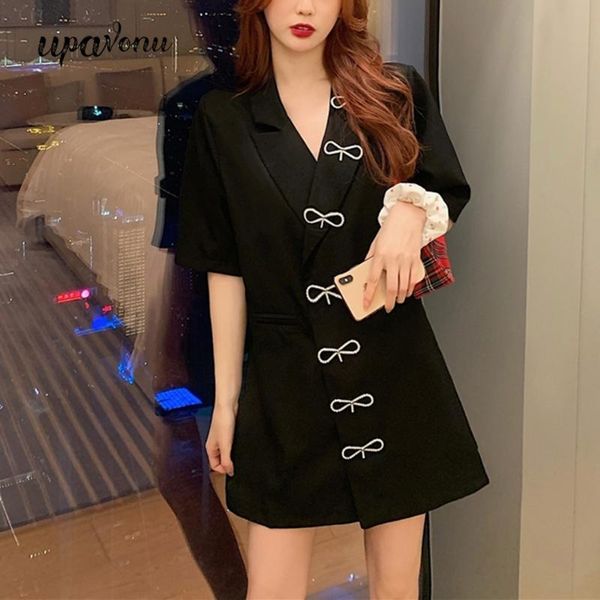fashion high street blazer women's black short sleeve lapel bow tie decoration slim long style 2021 summer suits & blazers, White;black
fashion high street blazer women's black short sleeve lapel bow tie decoration slim long style 2021 summer suits & blazers, White;black