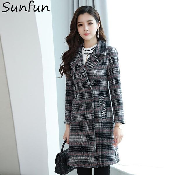 women's wool & blends casual women woollen blend overcoat lattice female autumn long trench windbreaker manteau femme coats cloak outer, Black
women's wool & blends casual women woollen blend overcoat lattice female autumn long trench windbreaker manteau femme coats cloak outer, Black