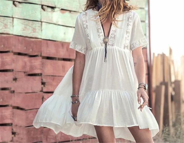 white cotton swim suit cover up sarong 2021 beachwear lace patchwork tunic pareo de plage beach ups tunika women's swimwear, White;black
white cotton swim suit cover up sarong 2021 beachwear lace patchwork tunic pareo de plage beach ups tunika women's swimwear, White;black