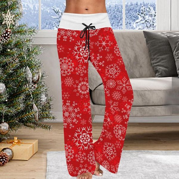 women's leggings christmas print drawstring pants xmas causal long oversized patchwork loose wide leg vestido feminino 40#, Black
women's leggings christmas print drawstring pants xmas causal long oversized patchwork loose wide leg vestido feminino 40#, Black