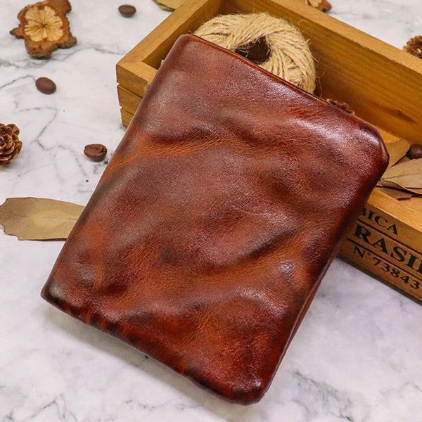 wallets handmade tan leather men's wallet vintage style genuine for men and women, Red;black
wallets handmade tan leather men's wallet vintage style genuine for men and women, Red;black