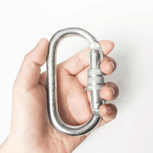 pcs o-shaped carabiner super strength steel screw lock protection clip for climbing hiking yoga hammock 25kn safety resistance bands
pcs o-shaped carabiner super strength steel screw lock protection clip for climbing hiking yoga hammock 25kn safety resistance bands