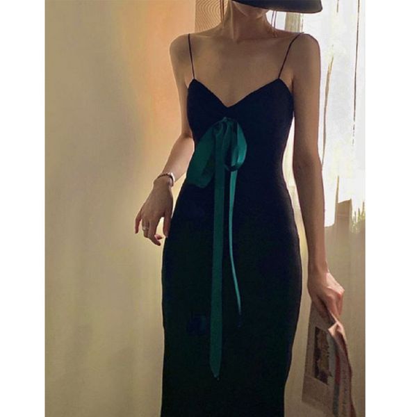 spring "beauty with jade" dark green suspender skirt temperament slim black dress, Black;gray
spring "beauty with jade" dark green suspender skirt temperament slim black dress, Black;gray