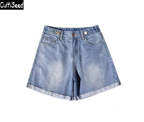 women's shorts cultiseed jeans for women high waist denim female straight crimp casual solid color, White;black
women's shorts cultiseed jeans for women high waist denim female straight crimp casual solid color, White;black