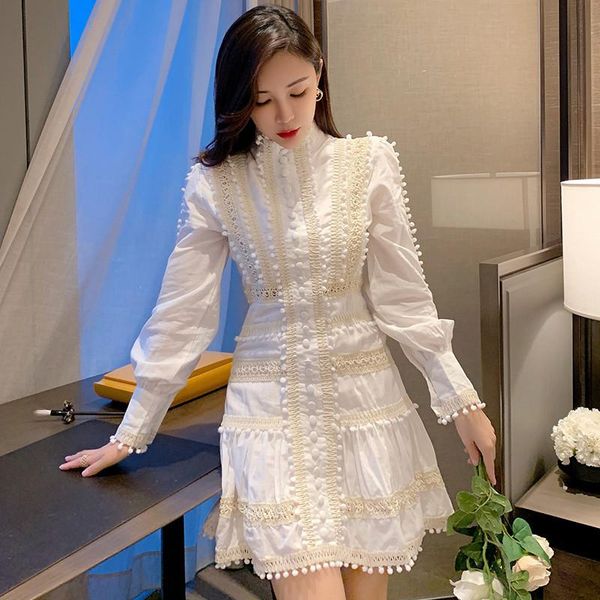 casual dresses fashion 2021 women cotton spring summer dress stand lantern long sleeve lace button spliced mermaid holiday mini white, Black;gray
casual dresses fashion 2021 women cotton spring summer dress stand lantern long sleeve lace button spliced mermaid holiday mini white, Black;gray