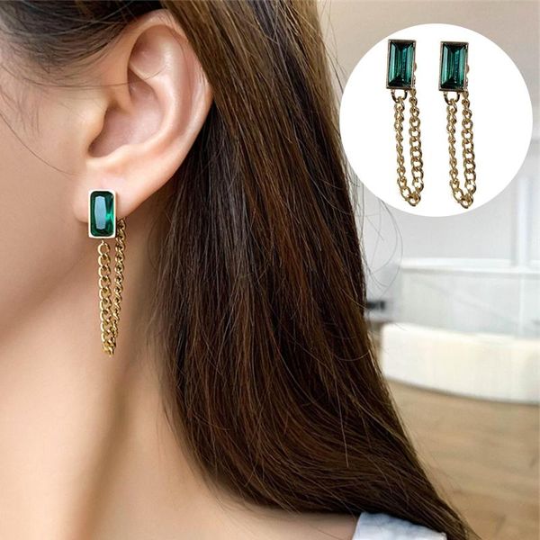 dangle & chandelier 1 pair vintage classic geometric rectangle green crystal earring chain tassel luxury girls unusual accessories for woman, Silver
dangle & chandelier 1 pair vintage classic geometric rectangle green crystal earring chain tassel luxury girls unusual accessories for woman, Silver