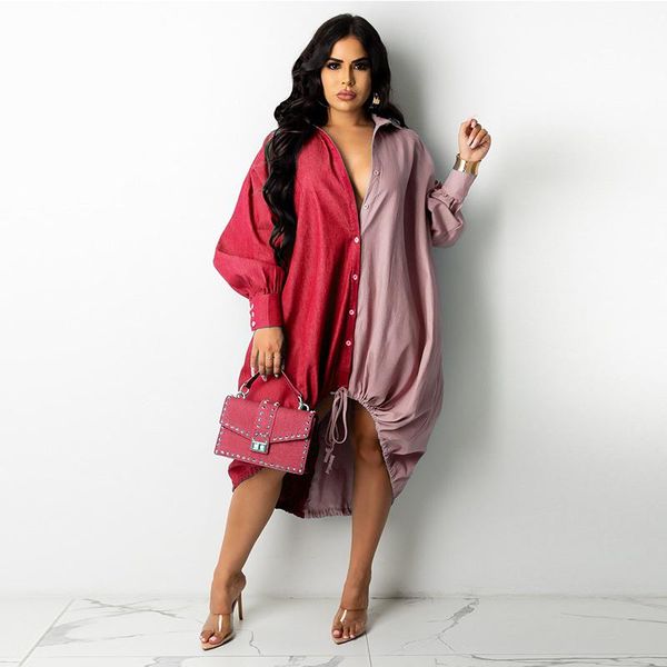casual dresses autumn loose waist cardigan patchwork blouse denim shirt dress full sleeve single breasted shirring irregular, Black;gray
casual dresses autumn loose waist cardigan patchwork blouse denim shirt dress full sleeve single breasted shirring irregular, Black;gray