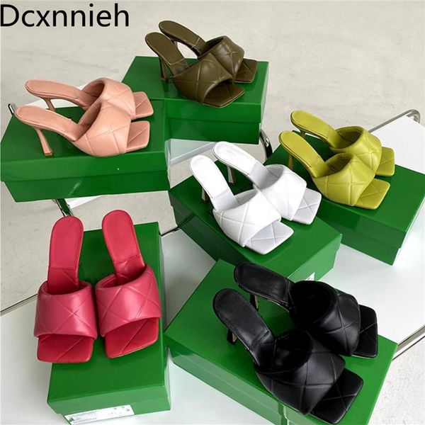slippers rose red high heels women sandals rhombus gingham leather square toe slides woman summer party shoes thin heel slipper, Black
slippers rose red high heels women sandals rhombus gingham leather square toe slides woman summer party shoes thin heel slipper, Black
