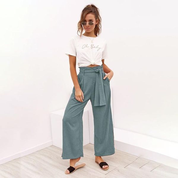 casual cotton linen spring women capri high waist wide leg summer office band trousers black yellow loose, Black;white
casual cotton linen spring women capri high waist wide leg summer office band trousers black yellow loose, Black;white