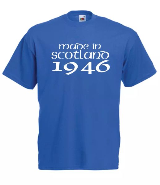 made in scotland 1946 xmas gift idea mens women t shirts multi-color s-2xl, White;black
made in scotland 1946 xmas gift idea mens women t shirts multi-color s-2xl, White;black