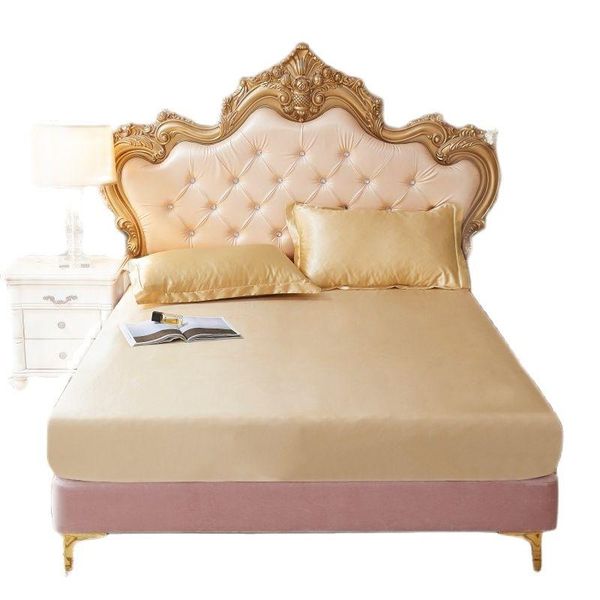 sheets & sets silk satin bed linens elastic fitted sheet 150x200cm home soft mattress cover for double queen king full twin size no case
sheets & sets silk satin bed linens elastic fitted sheet 150x200cm home soft mattress cover for double queen king full twin size no case