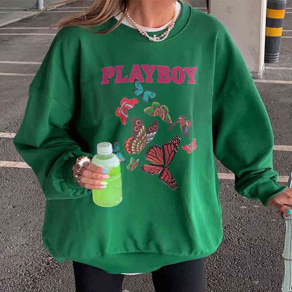 women's hoodies & sweatshirts impresso y2k feminino camisola pulôver borboleta carta padrão de caráter vintage mulheres camisolas outon, Black
women's hoodies & sweatshirts impresso y2k feminino camisola pulôver borboleta carta padrão de caráter vintage mulheres camisolas outon, Black
