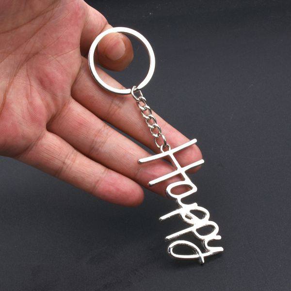 10pieces/lot fashion smooth metal hollow letter happy keychain exquisite pendant decorative ornament keyring english word car trinket gift, Silver
10pieces/lot fashion smooth metal hollow letter happy keychain exquisite pendant decorative ornament keyring english word car trinket gift, Silver