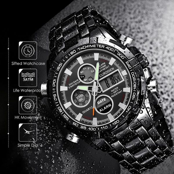 wristwatches men's watches analog digital dual display male clock waterproof military sport relogio masculino amst watch men, Slivery;brown
wristwatches men's watches analog digital dual display male clock waterproof military sport relogio masculino amst watch men, Slivery;brown