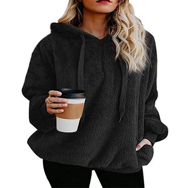 women's hoodies & sweatshirts 2021 long sleeve zipper hooded solid hoodie sweater jacket, Black
women's hoodies & sweatshirts 2021 long sleeve zipper hooded solid hoodie sweater jacket, Black