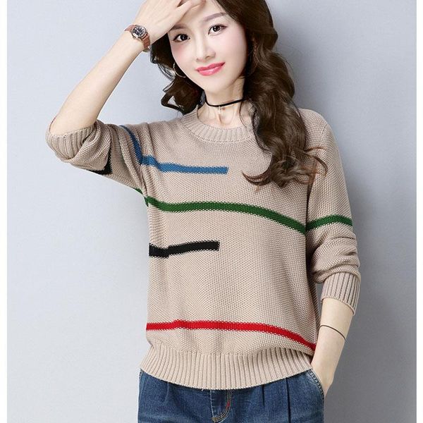 women's sweaters 2021 fashion female knitted pullovers o-neck long sleeve women pull jumper striped pullover warm ladies sweater, White;black
women's sweaters 2021 fashion female knitted pullovers o-neck long sleeve women pull jumper striped pullover warm ladies sweater, White;black