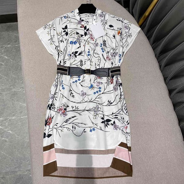 dress high-end print straight dress women fashion design short sleeve flower pattern wide belt cotton casual party dresses, Black;gray
dress high-end print straight dress women fashion design short sleeve flower pattern wide belt cotton casual party dresses, Black;gray