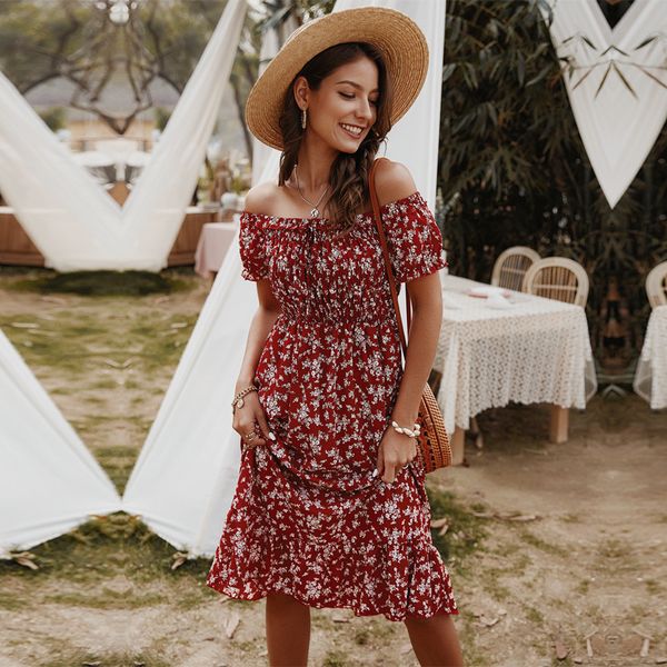 summer bohemian off the shoulder women cotton slash neck print short sleeve dress 2020 new, Black;gray
summer bohemian off the shoulder women cotton slash neck print short sleeve dress 2020 new, Black;gray