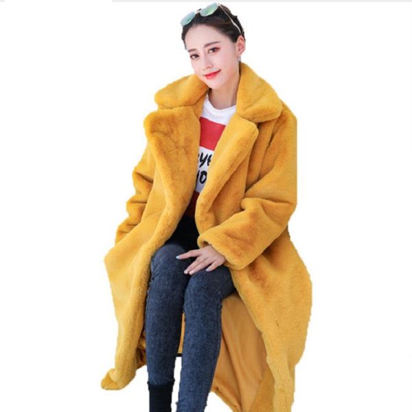 women's fur & faux s-4xl style women winter clothes high imitation coat loose and thick super large plush long overcoat, Black
women's fur & faux s-4xl style women winter clothes high imitation coat loose and thick super large plush long overcoat, Black