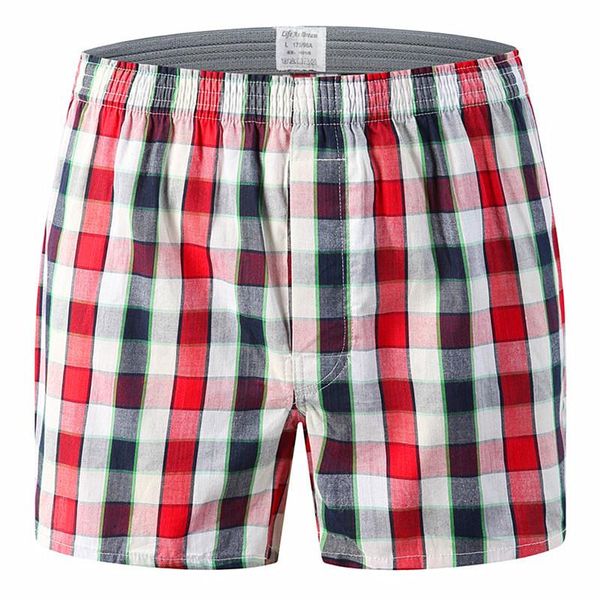 underpants men classic fashion plaid shorts home loose cotton woven boxer man panties elastic breathable mens underwear boxers, Black;white
underpants men classic fashion plaid shorts home loose cotton woven boxer man panties elastic breathable mens underwear boxers, Black;white