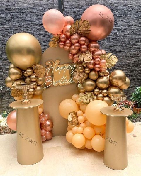 party decoration 96pcs morandi peach chrome rose gold balloon garland for wedding birthday christmas balloons decorations set
party decoration 96pcs morandi peach chrome rose gold balloon garland for wedding birthday christmas balloons decorations set