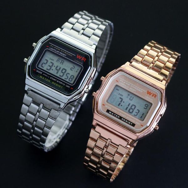 wristwatches rose gold silver watches men women electronic digital display retro style clock men's relogio masculin reloj hombre homme, Slivery;brown
wristwatches rose gold silver watches men women electronic digital display retro style clock men's relogio masculin reloj hombre homme, Slivery;brown