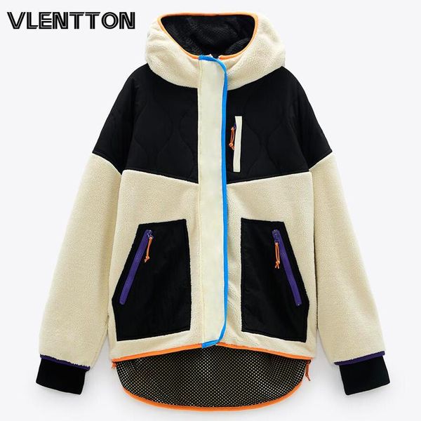women's jackets autumn winter women warm lambswool patchwork hooded parka coat casual zipper bomber jacket overcoats female loose outwe, Black;brown
women's jackets autumn winter women warm lambswool patchwork hooded parka coat casual zipper bomber jacket overcoats female loose outwe, Black;brown