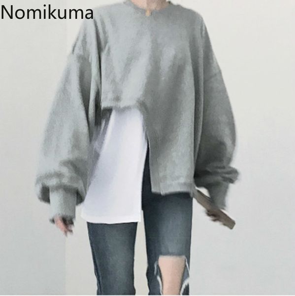 nomikuma irregular patchwork pullover sweatshirt coat autumn new long sleeve hoodies causal o-neck women jumper 6c930 210427, Black
nomikuma irregular patchwork pullover sweatshirt coat autumn new long sleeve hoodies causal o-neck women jumper 6c930 210427, Black