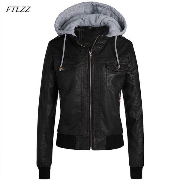 plus size women hooded faux leather jacket winter pu motorcycle hat detachable casual punk outerwear 210430, Black
plus size women hooded faux leather jacket winter pu motorcycle hat detachable casual punk outerwear 210430, Black
