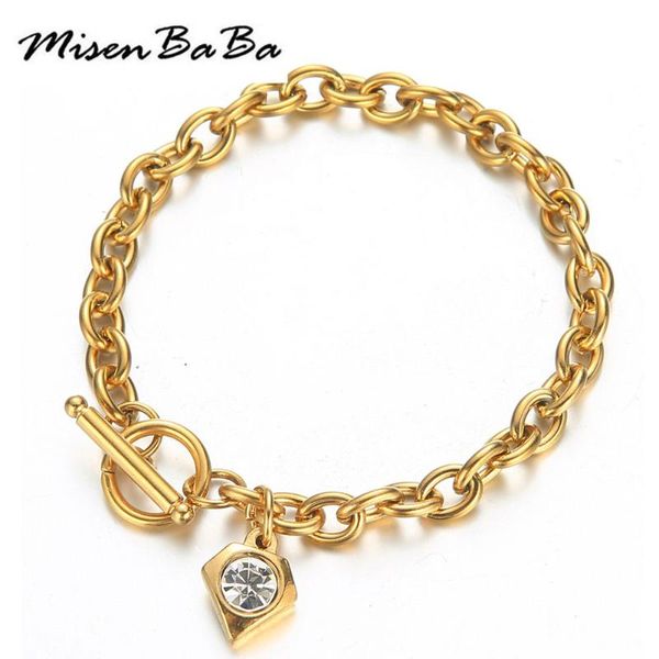 charm bracelets stainless steel crystal rhombus bracelet for woman ot toggle jewelry valentine's day gift, Golden;silver
charm bracelets stainless steel crystal rhombus bracelet for woman ot toggle jewelry valentine's day gift, Golden;silver