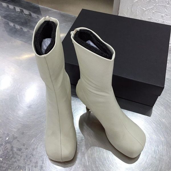 boots 2021 fashion womens paris ankle shoes designer women genuine leather high heels good quality white, Black
boots 2021 fashion womens paris ankle shoes designer women genuine leather high heels good quality white, Black