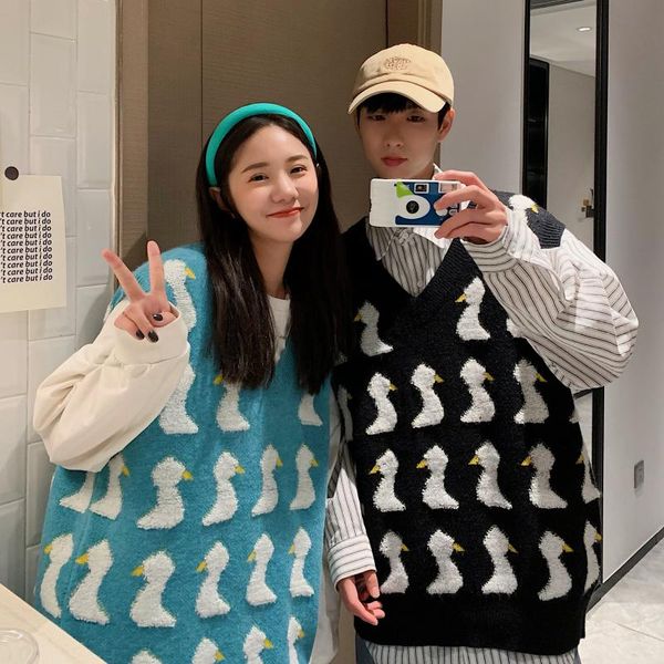 men's vests 2021 autumn and winter hong kong style three-dimensional towel embroidered couple vest knitted sweater men, Black;white
men's vests 2021 autumn and winter hong kong style three-dimensional towel embroidered couple vest knitted sweater men, Black;white