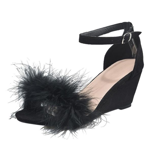 summer women sandals flock open toe breathable buckle stap casual wedges shoes personality comfortable fashion high quality, Black
summer women sandals flock open toe breathable buckle stap casual wedges shoes personality comfortable fashion high quality, Black