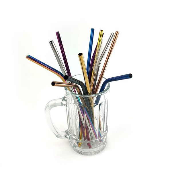 drinking straws reusable straw 304 stainless steel metal with cleaning brush, suitable for cups
drinking straws reusable straw 304 stainless steel metal with cleaning brush, suitable for cups