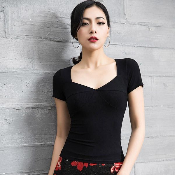 Stage Wear Sexy Latin Dance Top For Women V Collar Ballroom Dancing Practice Tango Cha Salsa Tops Samba Rumba Clothes M-2XL DC1906 SPQF, Black;red
Stage Wear Sexy Latin Dance Top For Women V Collar Ballroom Dancing Practice Tango Cha Salsa Tops Samba Rumba Clothes M-2XL DC1906 SPQF, Black;red