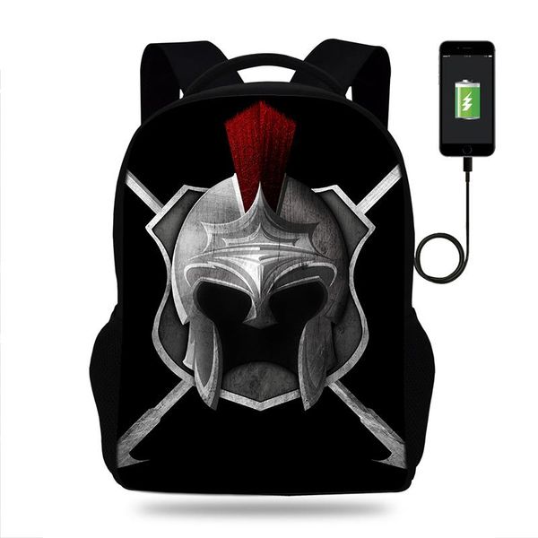 backpack usb charging school bag lapshell spartan mask printed schoolbag for teenager boys girls knapsack
backpack usb charging school bag lapshell spartan mask printed schoolbag for teenager boys girls knapsack