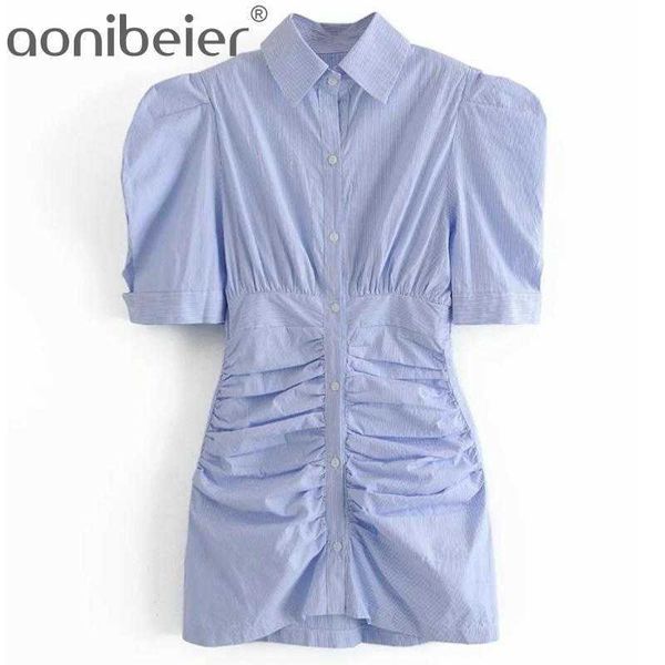 women fashion striped pleated fitted mini dress vintage puff sleeves button-up female ruched dresses vestidos 210604, Black;gray
women fashion striped pleated fitted mini dress vintage puff sleeves button-up female ruched dresses vestidos 210604, Black;gray