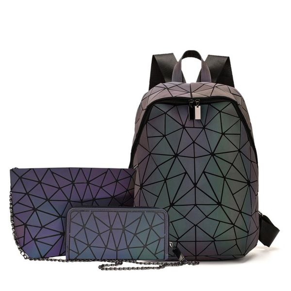 backpack 3 pcs set luminous purse women geometric laser backbag female school backpacks girls bookbag shoulder bags holographic
backpack 3 pcs set luminous purse women geometric laser backbag female school backpacks girls bookbag shoulder bags holographic